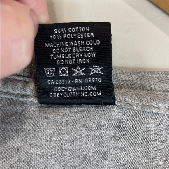 Obey Mens Vintage Extra Bitter Since 1989 Graphic T-Shirt Heather Grey Crew L - Picture 10 of 11